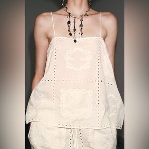 Zara Cream Lace Camisole Top